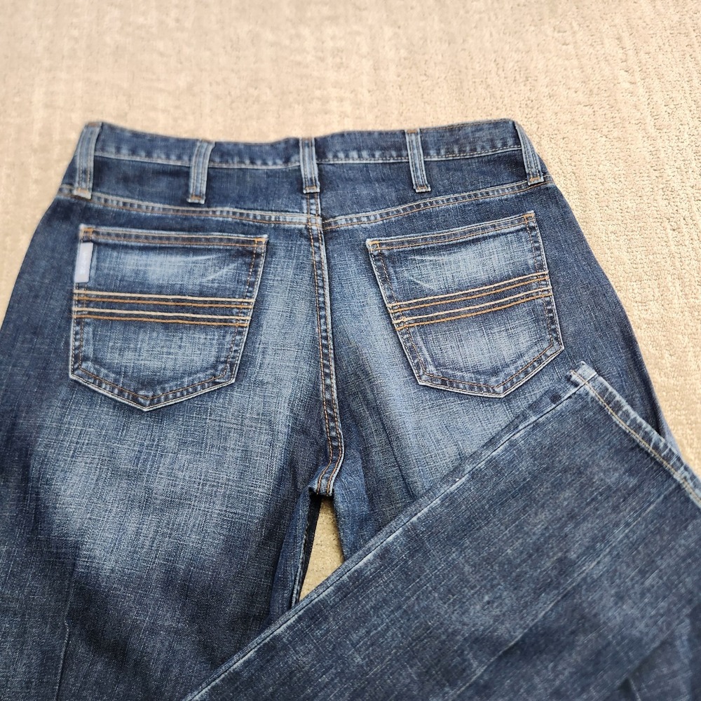 Cinch Jeans Men 32x28 Starched Cowboy Straight Leg White Label Bullrider Rodeo